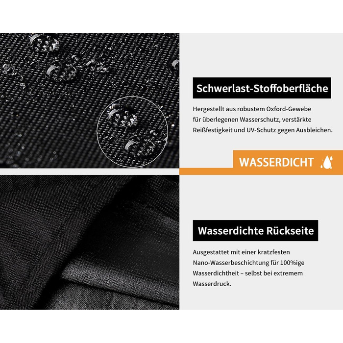 Чохол для парасольки/маркетки Dokon, діаметр до 400 см, водонепроникний, зимовий, UV-стійкий, чорний