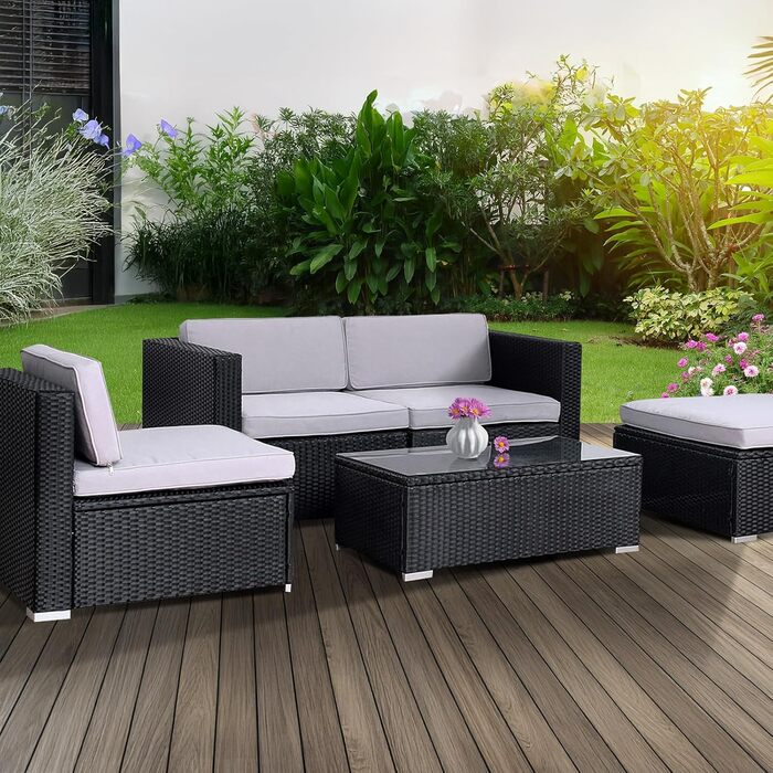 Набір садових меблів SVITA California з ротангу: диван-софа, комплект для відпочинку