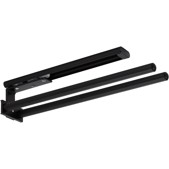 Тримач для рушників SOTECH TED з алюмінію, чорний матовий, 2-х секційний, телескопічний, 325-487 мм