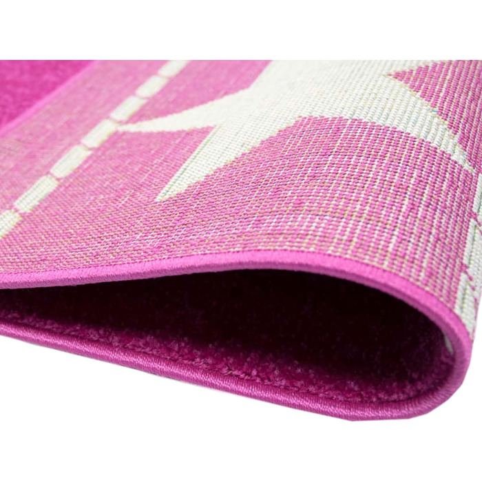 Дитячий килимок Ігровий килимок Дитячий килимок Зірка рожевий кремовий Розмір (200 х 290 см)