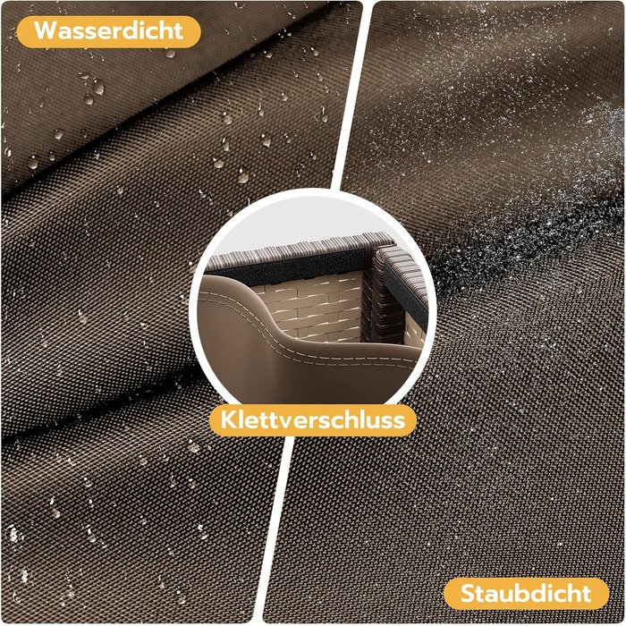 Водонепроникний садовий ящик-бокс UDPATIO з колесами 480л (138x61 см), коричневий - для саду, балкону, зберігання