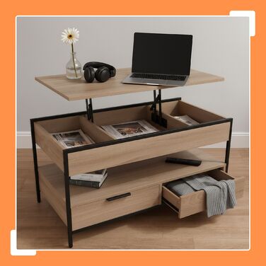 Зручний столик Relaxdays з місцем для зберігання