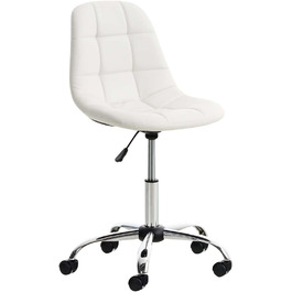 Офісне крісло CLP Emil - регульована висота, поворотний, з штучною шкірою, білий колір