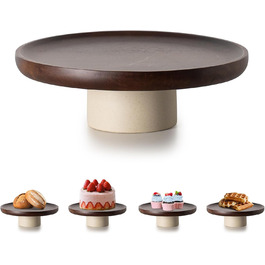 Підставка для тортів CEEFU Rustikaler з акацієвого дерева, 22.9 см, натуральний колір, для весільних тортів та десертів