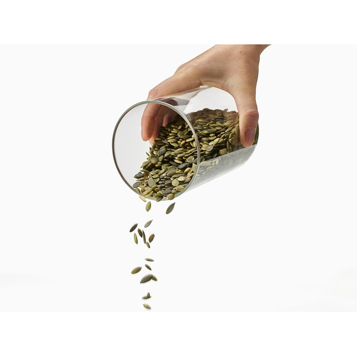 Набір Joseph Joseph з 5 контейнерів для зберігання продуктів у холодильнику, герметичні, з функціональним тримачем, сірий (скло/нержавіюча сталь, чорний)