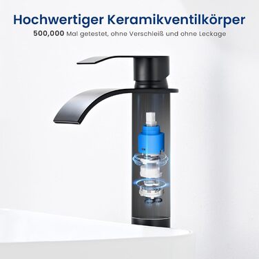 Змішувач для ванної CECIPA Gebürstet, нержавіюча сталь, чорний мат, висота виливу 245 мм | Змішувач для умивальника, для ванної кімнати