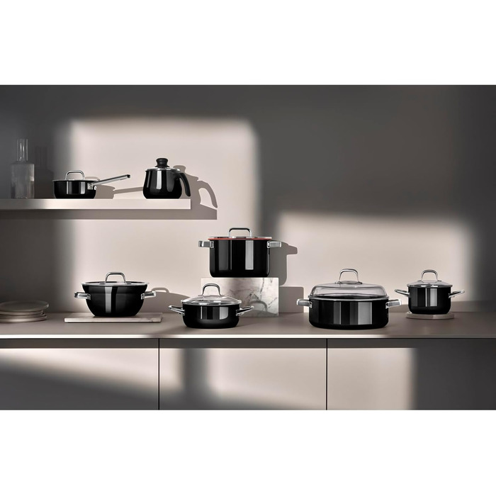 Набір каструль WMF Fusiontec Mineral Pro 4 шт, індукція, нержавіюча сталь, чорний, Made in Germany