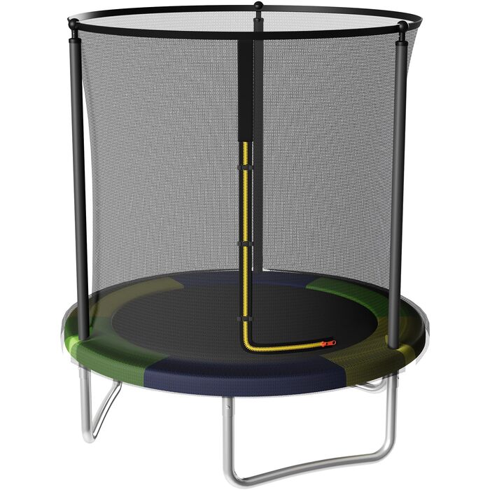 Батут JUMMICO вуличний з сіткою безпеки 183 см, кольоровий - комплект з аксесуарами для монтажу