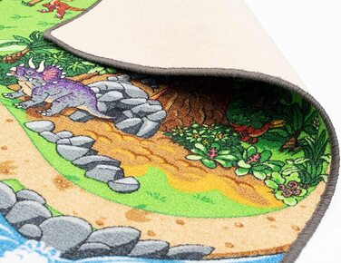 Дорожній килимок-різні мотиви і розміри-міцний дитячий килимок-високоякісний килимок для дитячої кімнати - ігровий килимок для хлопчиків і дівчаток (160 х 200 см, динозавр)
