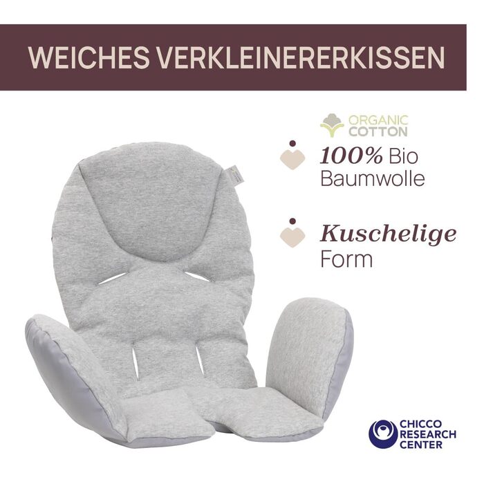 Дитячий стільчик Chicco Polly Armonia - 3в1, до 40 кг, 9 положень висоти, регульована підніжка, компактний, темно-сірий