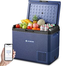Автомобільний компресорний холодильник AAOBOSI 60л: IPX4, -20°C/+20°C, 12/230V для авто, кемпінгу, подорожей