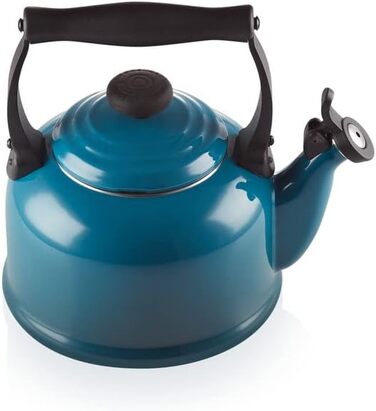 Чайник Le Creuset Tradition, 2,1 л, емальована сталь, чорний, 92000800140000 (глибокий бірюзовий)