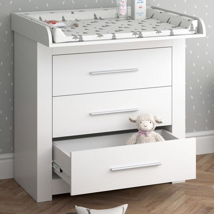 Комод-гойдалка Vicco Miro з приставкою-гойдалкою, білий, 86.6 x 86.5 см