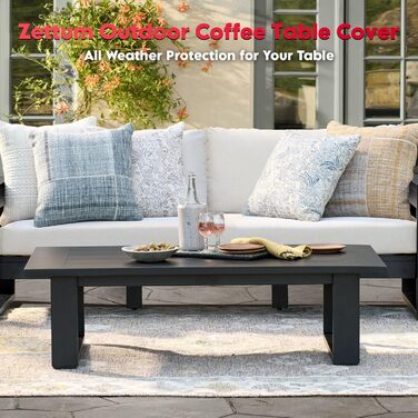 Чохол для садово-патіо меблів Zettum 121x66x45 см, водонепроникний, 600D Oxford PU, захисна накидка для саду та тераси