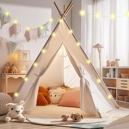 Дитячий намет Atlasonix Tipi для дітей, ігровий будиночок Montessori, 100% бавовна