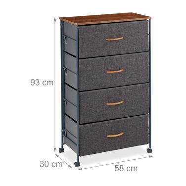 Шафа-тумбочка Relaxdays на колесах