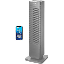 Обігрівач та вентилятор 2-в-1 Clean Air Optima CA-904G Smart: Цифровий термостат, осциляція 80°, для приміщень до 40 м², сірий