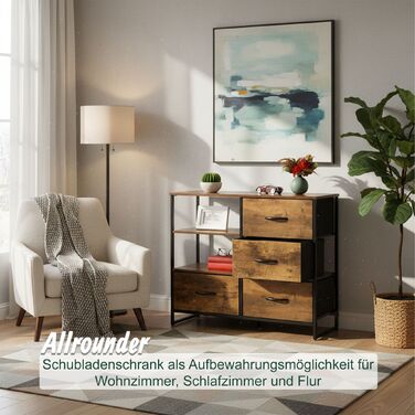 Комод Relaxdays з висувними ящиками та відкритими полицями