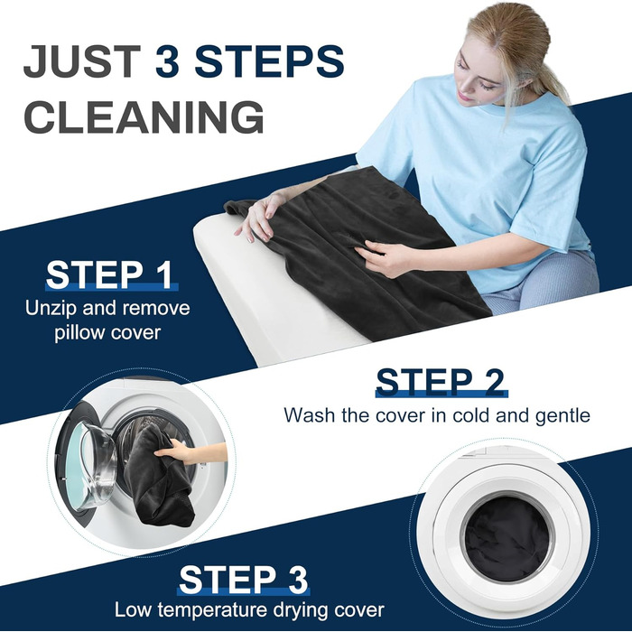 Подушка для ніг Zepphi з піною з пам'яті, трикутна подушка для підтримки ніг, ергономічна подушка для комфорту - ідеальна для дивану, ліжка, відпочинку та дому (Чорний)