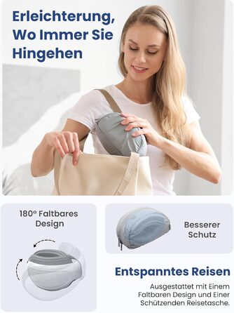 Масажер для очей Bob and Brad EyeOasis 2 з підігрівом, музикою та компресією. Електрична маска для очей для зняття темних кіл та сухості очей. Подарунок для чоловіків та жінок. Білий