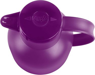 Термос Emsa Samba 1,5 л з Quick Press, 12 год гаряче, 24 год холодне, прозорий баклажанний