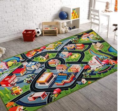 Дитячий дорожній килимок Джексона, 3D великий, 150x200 см, дитячий килимок для хлопчиків і дівчаток, нековзний автомобільний килимок для ігор, дитячий килимок для ігор, дитячий килим 3D дизайн, 150x200 см