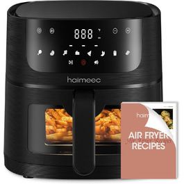 Фритюрниця повітряна 8-в-1 з вікном, без олії, 2.5л, 30-200°C, 78 рецептів, антипригарне покриття, 60db