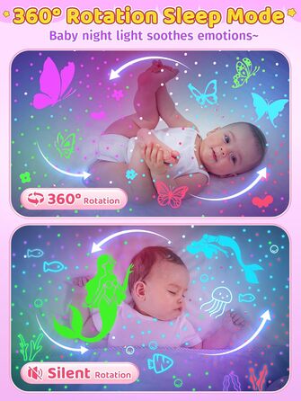 Проєктор зоряного неба One Fire Sternenhimmel для дітей: 96 режимів + 6 фільмів, нічник, обертання 360°, рожевий, з пультом ДУ, подарунок для дівчаток 1-9 років