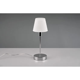 Настільна лампа Trio Leuchten Luis II Chrom з металу та білого склова, E14, сенсорне керування