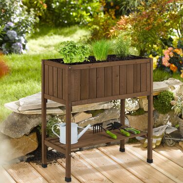 Підвищене грядка Relaxdays з соснового дерева