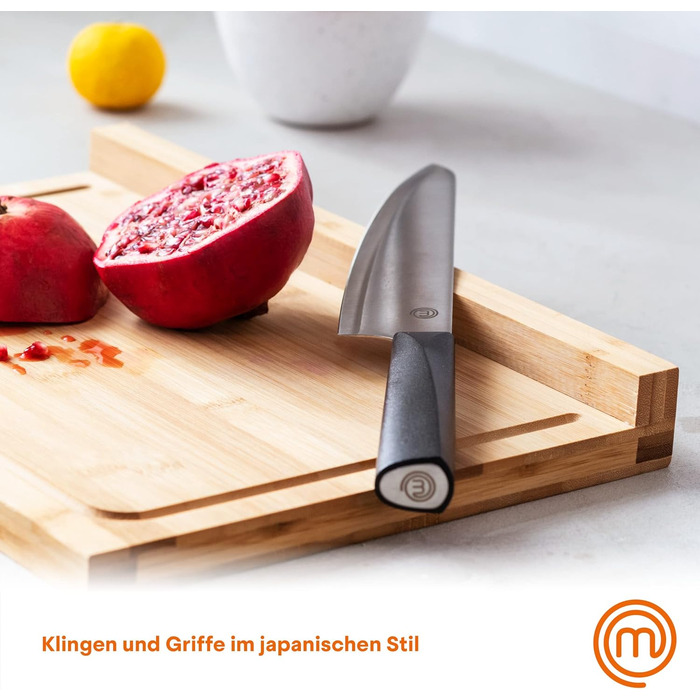 Набір кухонних ножів Masterchef 5 шт. з нержавіючої сталі, професійний, з японським дизайном