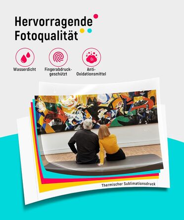 Портативний фотодрук для смартфонів Liene (10x15 см) + 2 пачки фотопаперу (20+80 листів), WiFi, сумісний з iPhone/Android/PC, 300 DPI, кольорова сублімація, білий