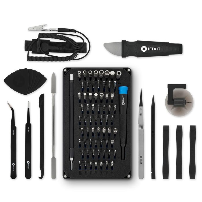 Набір інструментів iFixit Pro Tech Black Edition для ремонту електроніки: біти, відкривачі для телефонів, ноутбуків, ПК, ігрових консолей