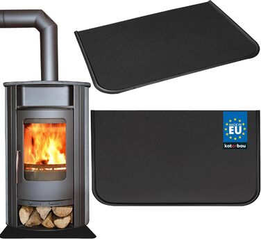 Підставка під камін KOTARBAU® з порошкового покриття, сталь, 40 x 60 см. Захист від бруду та попелу