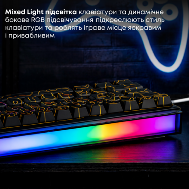 Дротова механічна клавіатура Ajazz NK68 Red switches Side Contour Black (NK68-R-S-B)