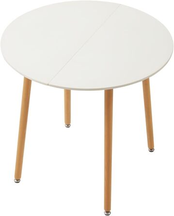 DEYARNA HOME Комплект обідньої групи: стіл та 4 стільці, стіл з МДФ, стільці з оксамиту, сучасний дизайн (Білий/Рожевий, 80*80*75 см)