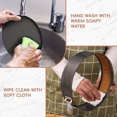 Форма для чізкейку 22.9 см з антипригарним покриттям, 9 дюймів, знімний дно, для випікання, чорна