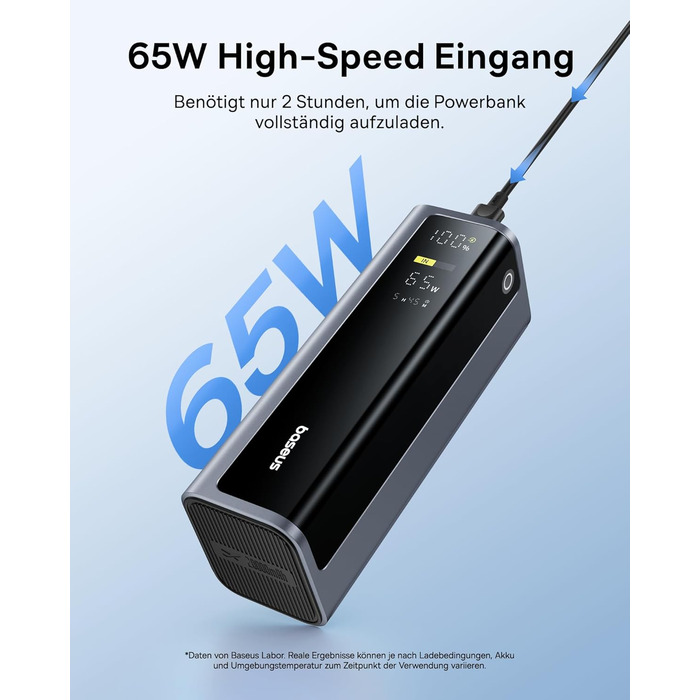 Powerbank Baseus EnerGeek 145W 20800mAh з 2x USB-C PD 3.0 (100W) для ноутбуків, MacBook, iPhone, Samsung, SteamDeck, Digital Display