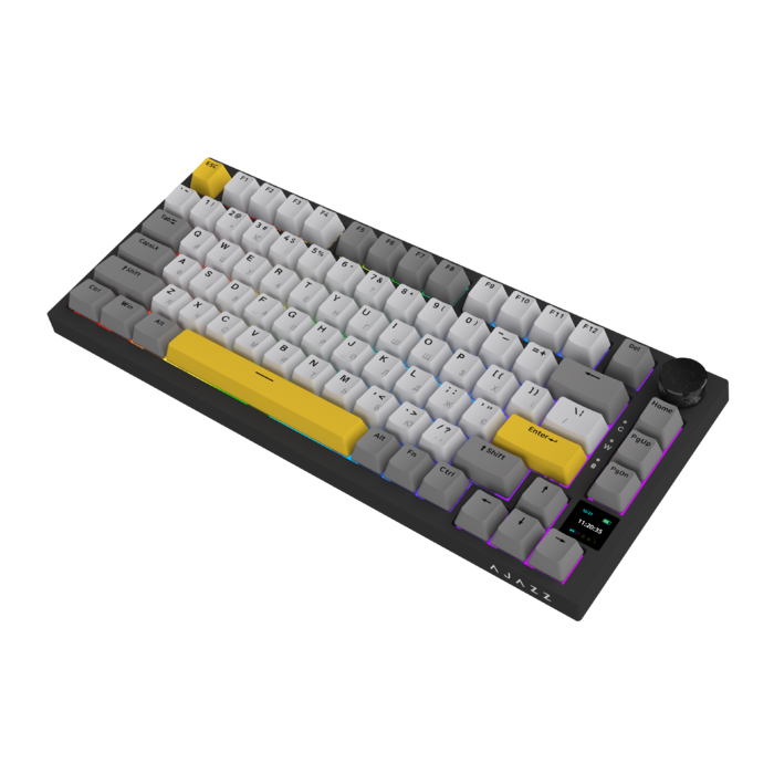 Бездротова механічна клавіатура Ajazz AK820 PRO 75% Flying Fish Switch Black RGB (AK820PRO-FF-BGY)