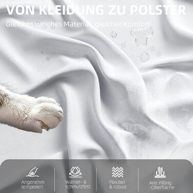 Ігровий крісло Dowinx з регульованою висотою масажного поперекового підтримувача, ергономічний дизайн, м'яка мікрофібра велюр, посилене сидіння, підголовник та підніжка в комплекті, регулювання на 155°, (Білий, Титан)