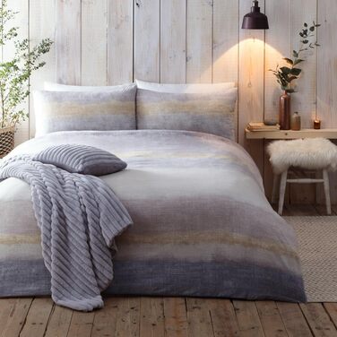 Підковдра Appletree Hygge Anson Stripe, 100 бавовна, Super-King, сірий