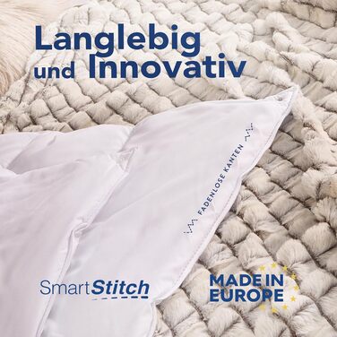 Чотирисезонна ковдра John Cotton 155x220 см - дихаюча 3-в-1 ковдра для літа та зими | Сертифікат Oeko-Test | Тепла ковдра | Ковдра 155 x 220 см