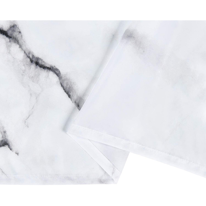 Завіса для душу Alishomtll текстильна завіса для душу тканина з кільцями, Мармурова завіса для душу з цифровим друком для ванни поліестер проти цвілі, 175x178 см (1-мармурово-сірий, 180 х 200 см)