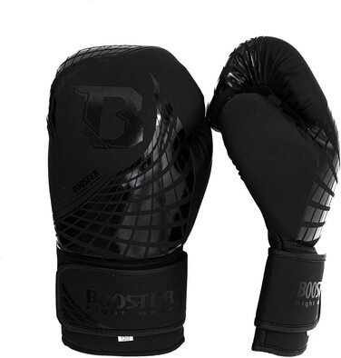 Боксерські рукавички Booster Fightgear Cube Black - боксерські рукавички для боксу Кікбоксинг спаринг Муай Тай (10 унцій)