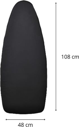 Чохол для прасувальної дошки Foxydry, чорний, з м'якою оббивкою, чохол для прасувальної дошки, м'який, додатковий чохол 108 x 48 см