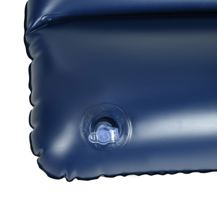 Двоспальний надувний матрац Outsunny Air Bed з ручним насосом і подушкою, синій 203x152x22 см для кемпінгу та гостей