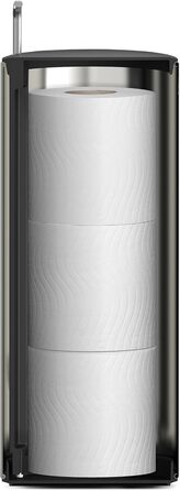 Диспенсер для туалетного паперу Joseph Joseph EasyStore Luxe з кришкою, нержавіюча сталь, на 3 рулони