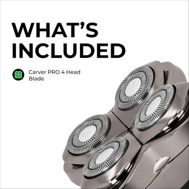 Запасні леза для бритви Skull Shaver Carver PRO (4 шт.) для моделей Pitbull, Palm та Butterfly Kiss