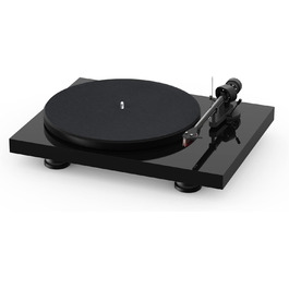 Програвач вінілу Pro-Ject Debut Carbon EVO з карбоновим тонармом, електронним перемикачем швидкості та голкою Ortofon 2M Red, глянцевий чорний