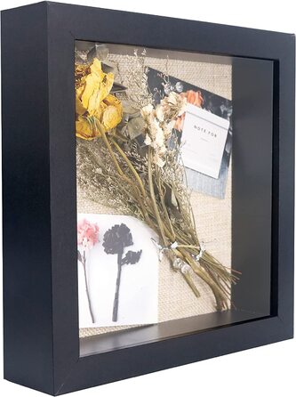 Рамка для фотографій GraduatePro для глибокого заповнення предметів, чорна зі склом, Весільна 3D коробка, декоративна настінна або настільна сімейна рама